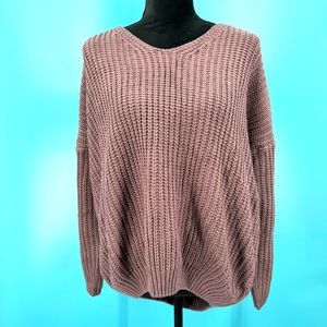 Got My Back Lace Up Sweater - Lavender Sz. S